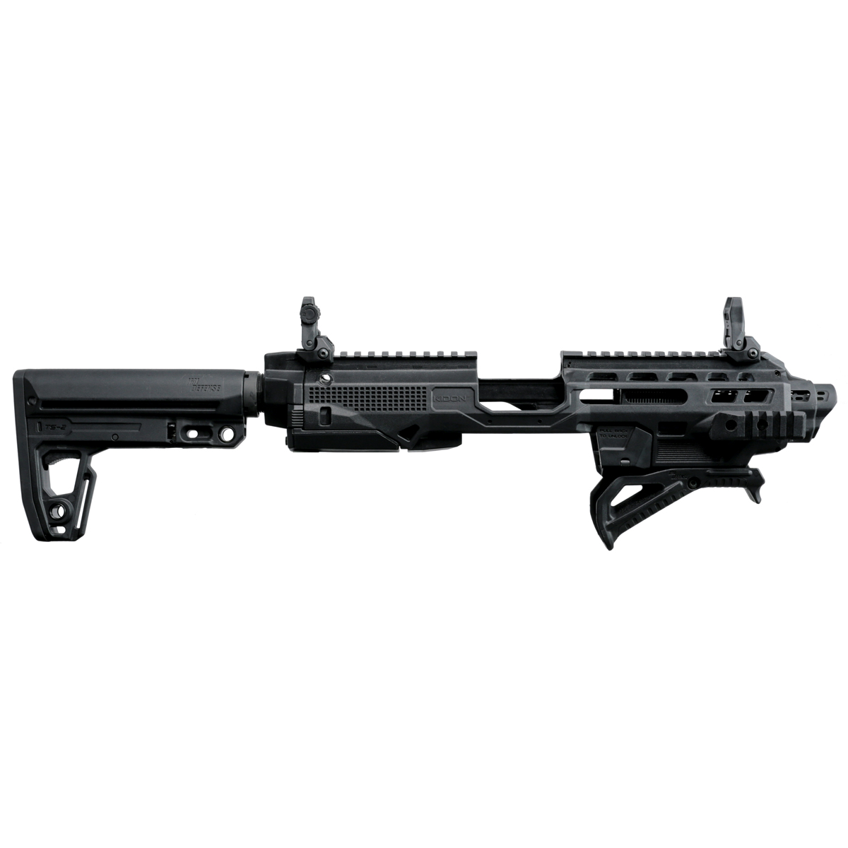 IMI Defense Kidon Universal Polymer Pistol Conversion Kit with Telescopic Stock - Black