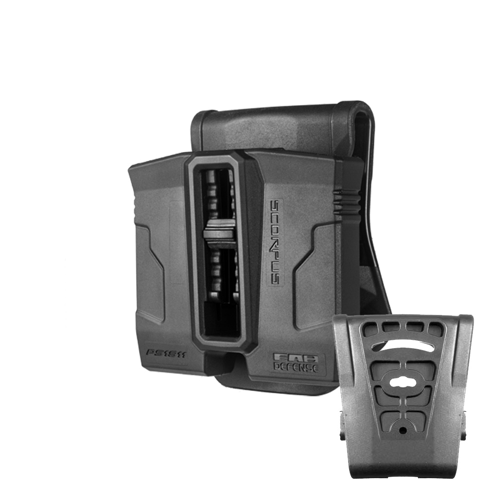 FAB Defense SC-PG9 Polymer Double Magazine Pouch for Glock 9mm - Black