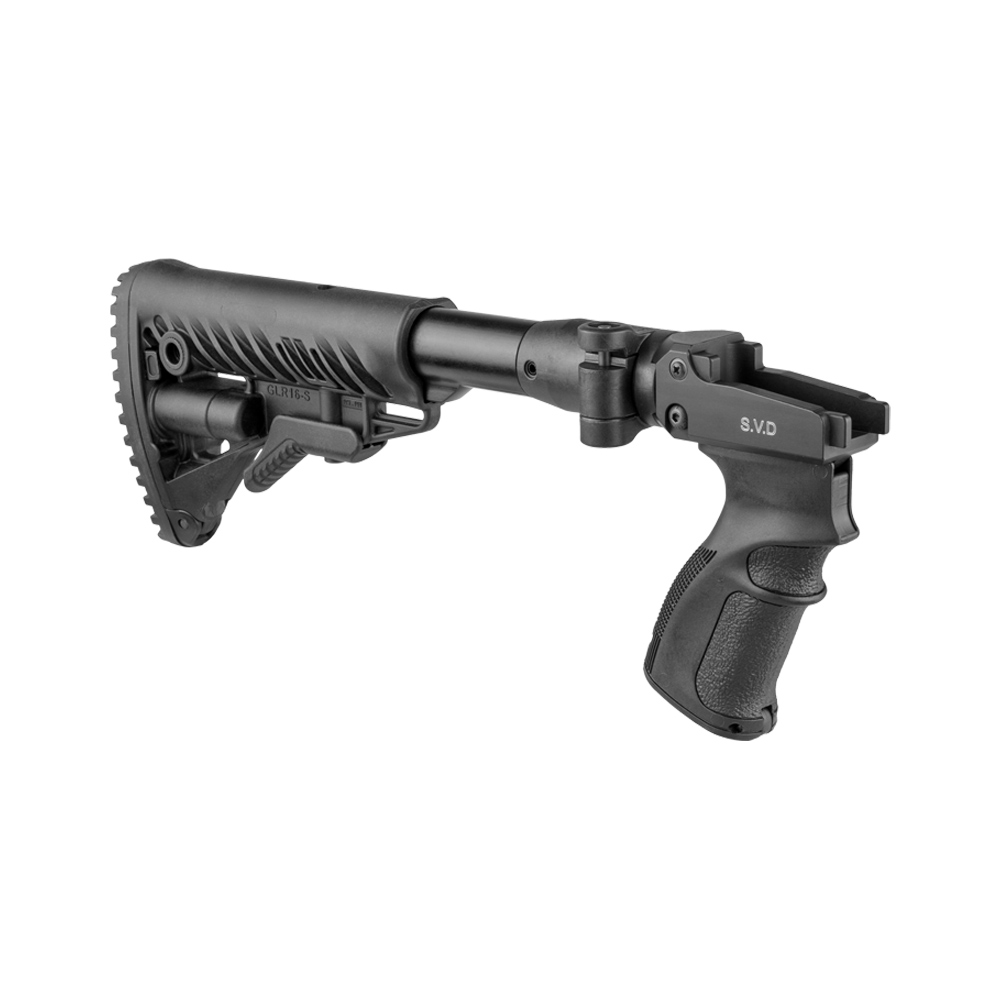 FAB M4-SVD Folding Telescopic Stock - Black