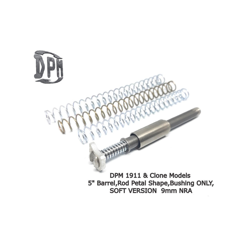 Vratná pružina DPM pro 1911 5" Inch Barrel & Clones "BUSHING" 9mm NRA (Soft version)