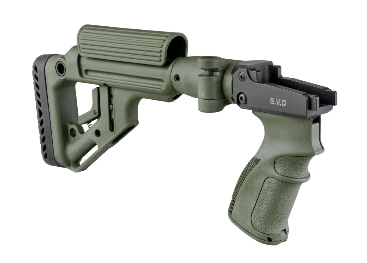 FAB Defense UAS-SVD Folding Stock with Grip for SVD - OD Green