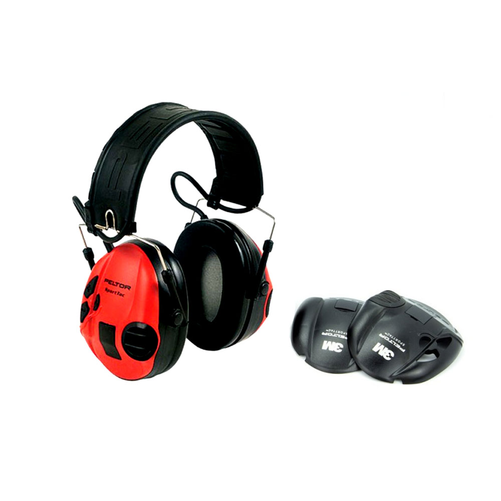 3M PELTOR SportTac Headset – 26 dB, Red/BlackCups