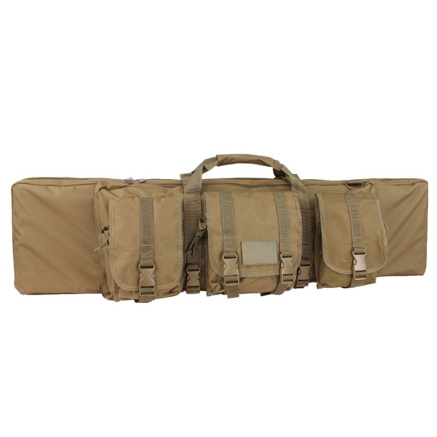 Taška na pušku 90 cm se 3 kapsami  - coyote brown