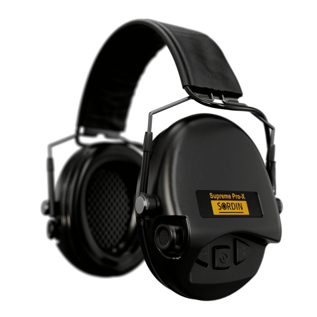 Elektronická sluchátka Sordin Supreme Pro-X Slim, Hear2, Leather band, černá