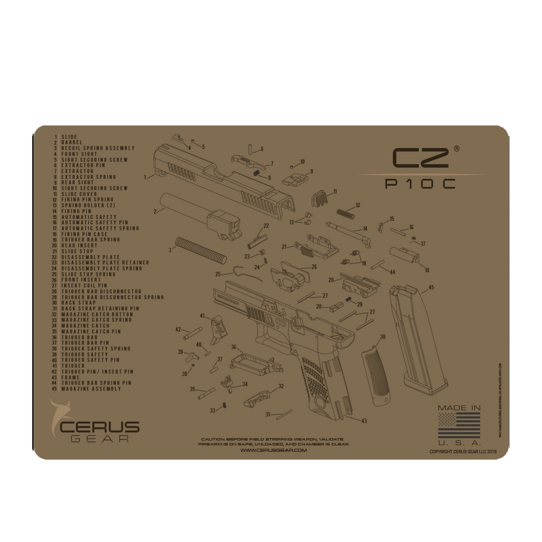 Cerus Gear CZ P-10 C Schematic ProMat – Coyote Tan