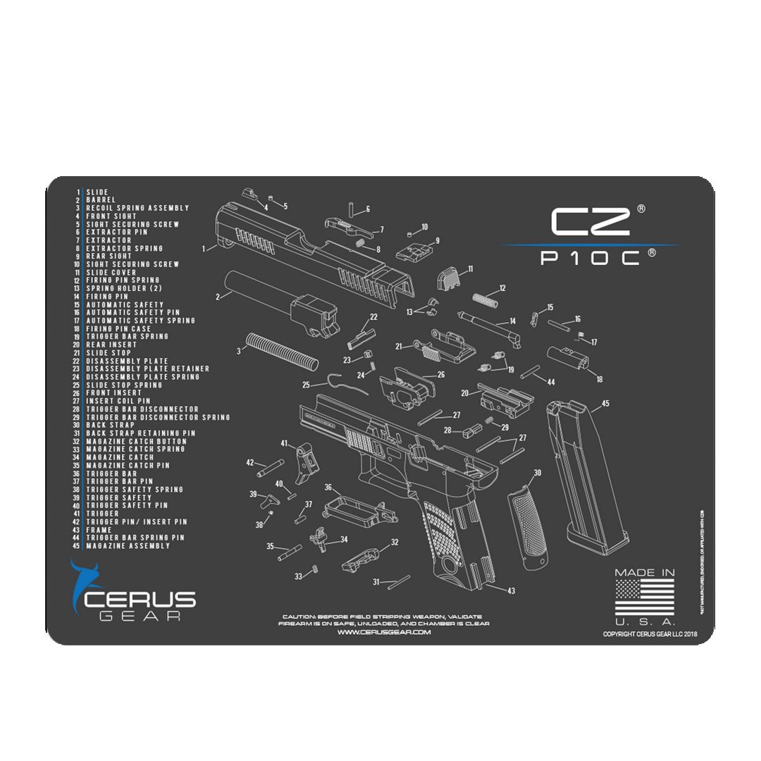 Cerus Gear CZ P-10 C Schematic ProMat – Charcoal Gray