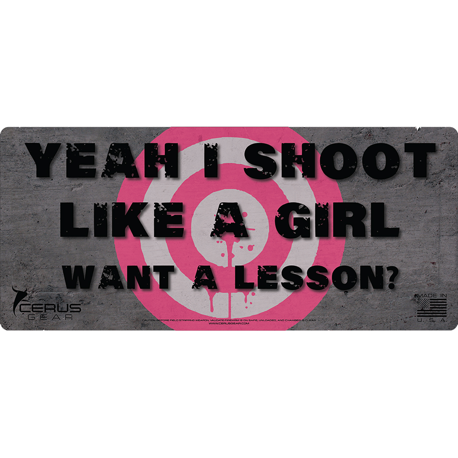 Podložka pro čištění zbraní SHOOT LIKE A GIRL, WANT A LESSON FULL COLOR