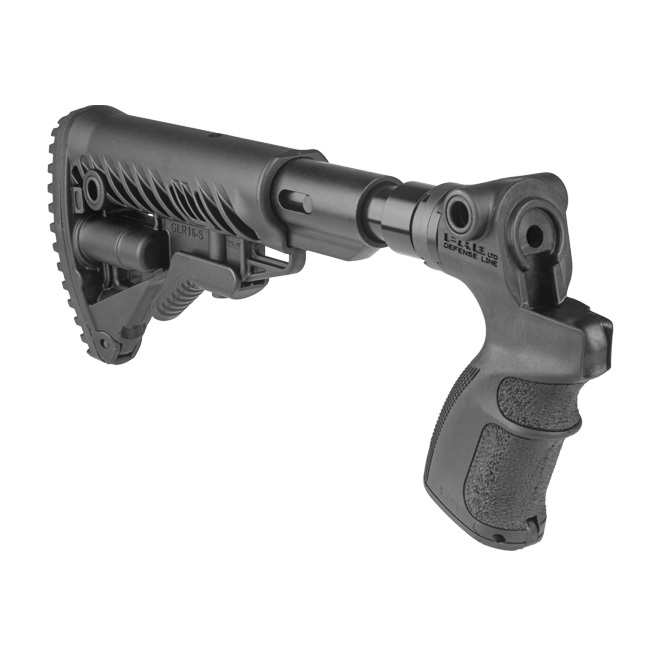 Teleskopická pevná pažba s absorberem a pistolovou rukojetí pro Mossberg 500 černá