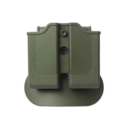IMI Defense Polymer Double Magazine Pouch for Single-Stack Magazines (1911/SIG/S&W) - Green