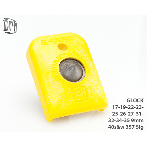 Polymerová patka na zásobník s rozbíječem oken pro Glock 17, 19, 22, 23, 25, 34, 35 žlutá