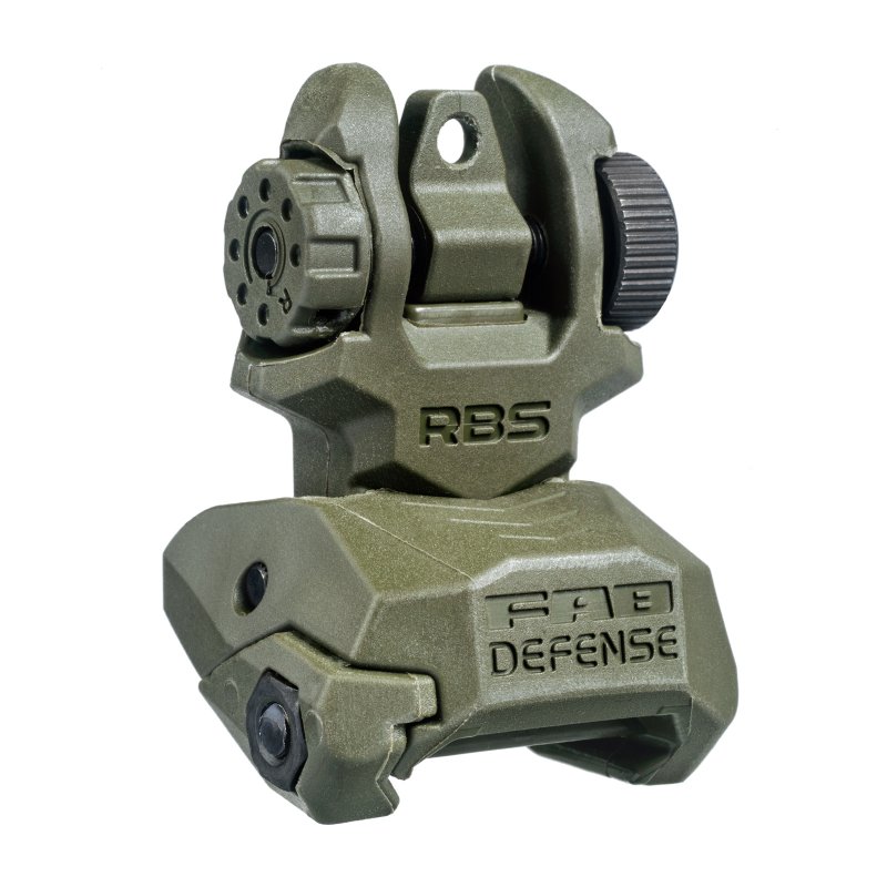 FAB Defense RBS Tactical Flip-Up Rear Sight - OD Green