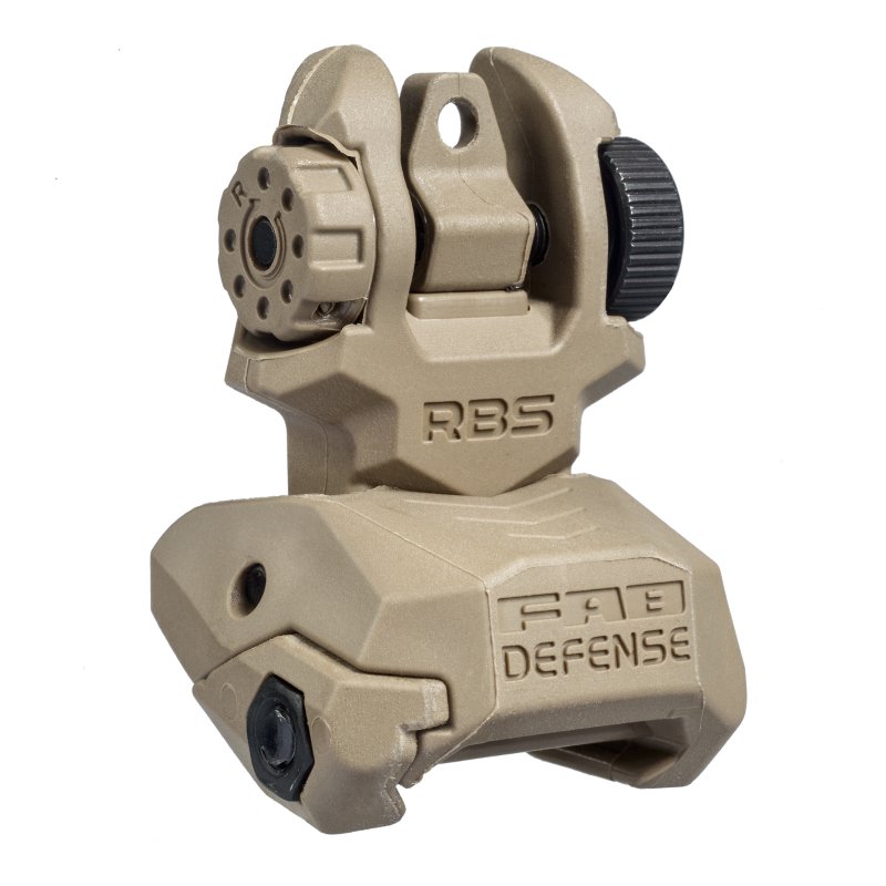 FAB Defense RBS Tactical Flip-Up Rear Sight - FDE