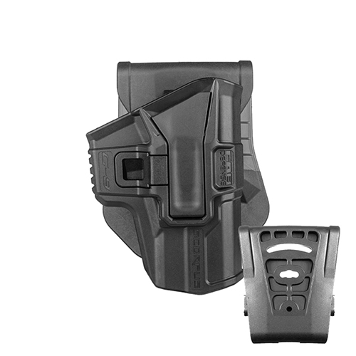 Scorpus Polymer Holster for Glock 17, 19 - No Retention (Paddle and Belt Loop) (PB35) - Black