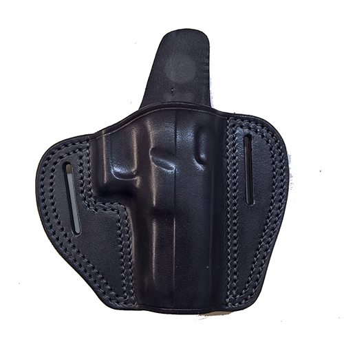 LOBO LB-G17OUT External Leather Belt Holster for Glock 17 - Dark Brown