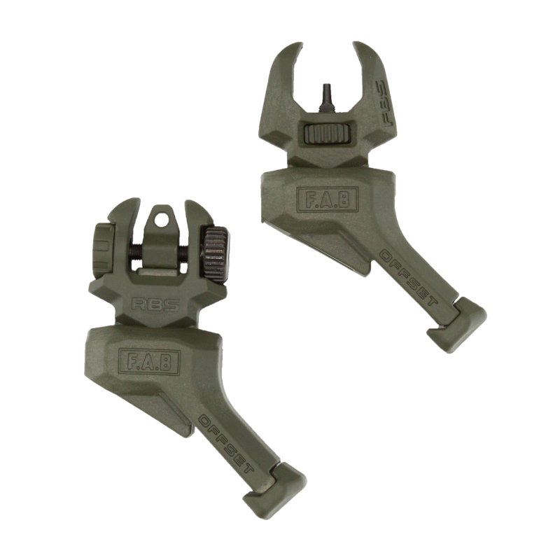 FAB FRBS Offset LH Front and Rear Sight Set - Black