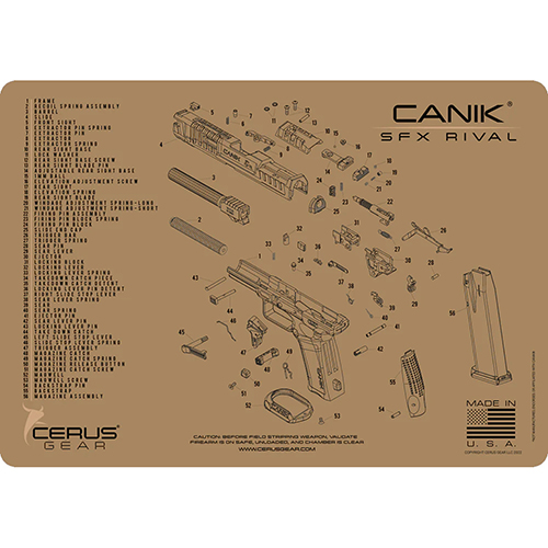 Podložka pro čištění zbraní CANIK SFX RIVAL SCHEMATIC COY