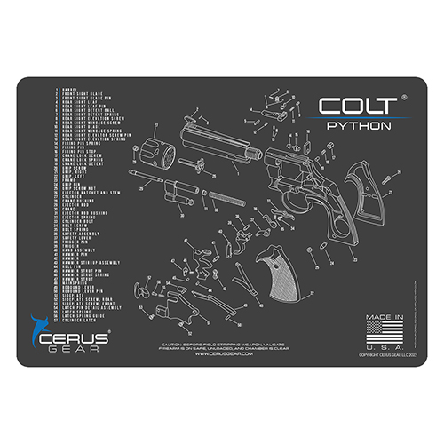 Cerus Gear Cleaning Mat for Colt Python Pistols – Gray