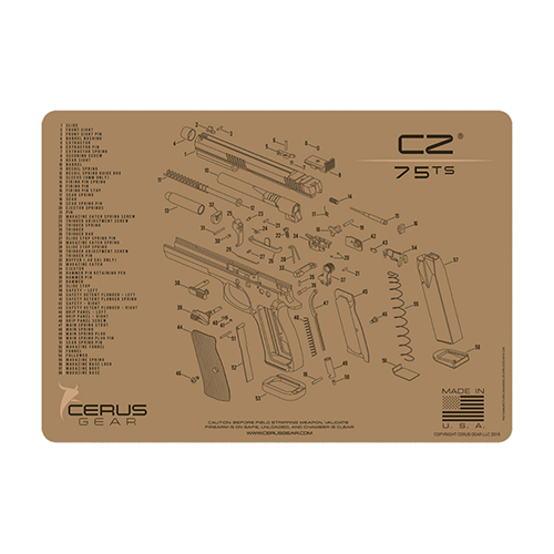 Cerus Gear Cleaning Mat for CZ 75 Pistols – Coyote