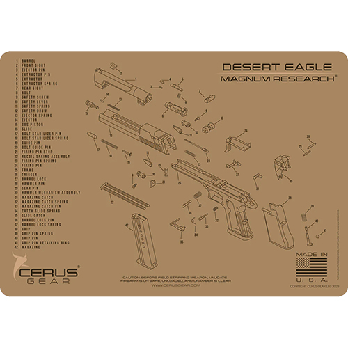 Podložka pro čištění zbraní MAGNUM RESEARCH DESERT EAGLE SCHEAMTIC COYOTE NEW