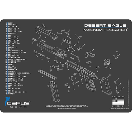 Podložka pro čištění zbraní MAGNUM RESEARCH DESERT EAGLE SCHEAMTIC CHAR GRAY NEW