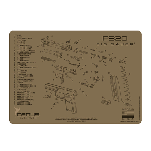 Podložka pro čištění zbraní SIG320 SCHEMATIC COYOTE