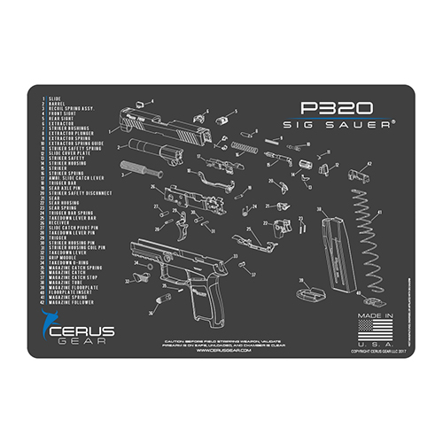 Podložka pro čištění zbraní SIG320 SCHEMATIC CHAR GRAY