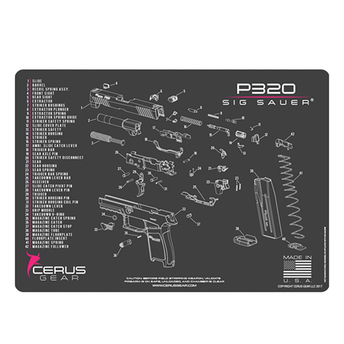 Podložka pro čištění zbraní SIG320 SCHEMATIC PINK