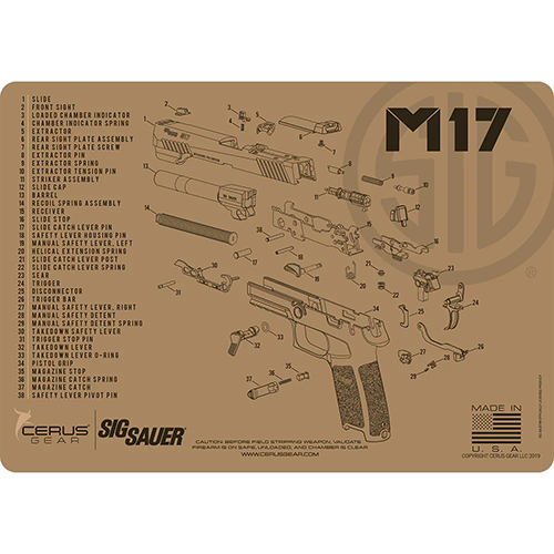 Podložka pro čištění zbraní LICENSED SIG M17 SCHEMATIC COYOTE