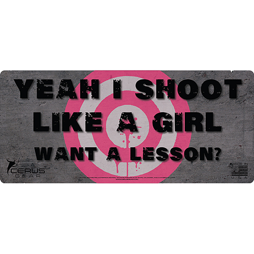 Podložka pro čištění zbraní SHOOT LIKE A GIRL, WANT A LESSON FULL COLOR