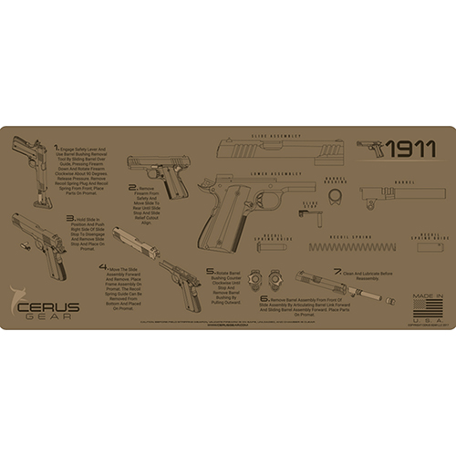 Podložka pro čištění zbraní 1911 INSTRUCTIONAL COYOTE