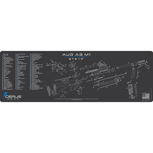 Podložka pro čištění zbraní STEYR AUG A3 M1 SCHEMATIC CHAR GRAY