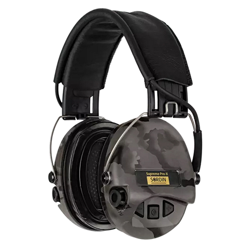 Elektronická sluchátka SORDIN Supreme Pro-X LED Headband - Night Camo