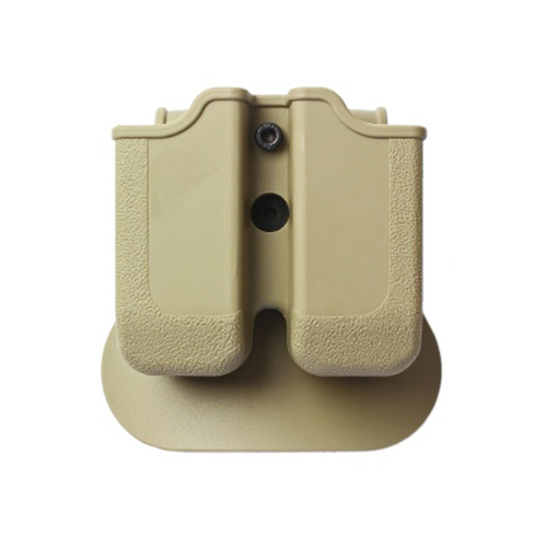MP00  - polymerové pouzdro IMI Defense na 2 zásobníky s pádlem (Glock 17, 19atp), Beretta PX4 Storm, H&K P30, VP9 - pískové