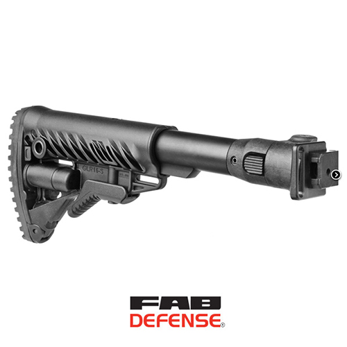 FAB M4-AKS P Folding Telescopic Stock for AKS-74U/KRINKOV - Black