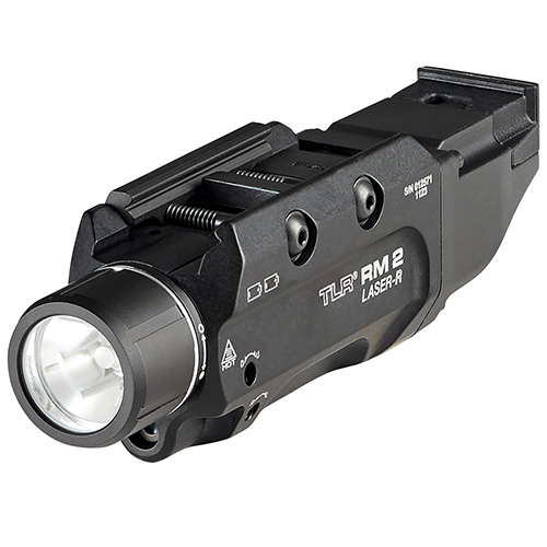 Streamlight TLR RM 2 Laser R - Taktická LED svítilna 1000lm HPL hlava s červeným laserem, pouze patní spínač, 2xCR123a