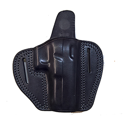 LOBO LB-G17OUT External Leather Belt Holster for Glock 17 - Dark Brown