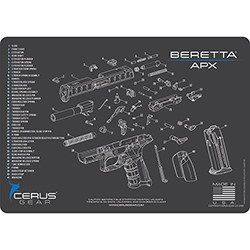Podložka pro čištění zbraní BERETTA APX SCHEMATIC CHAR GRAY