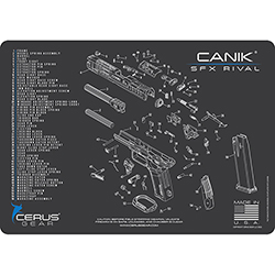 Podložka pro čištění zbraní CANIK SFX RIVAL SCHEMATIC CHAR GRAY
