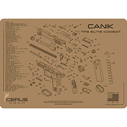 Podložka pro čištění zbraní CANIK TP9 ELITE COMBAT SCHEMATIC COYOTE