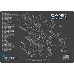 Podložka pro čištění zbraní CANIK TP9 ELITE SC SCHEMATIC Gray