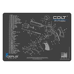 Podložka pro čištění zbraní COLT PYTHON SCHEMATIC CHAR GRAY