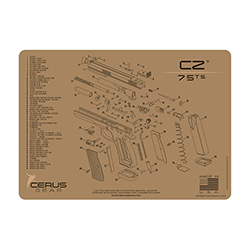 Cerus Gear Cleaning Mat for CZ 75 Pistols – Coyote