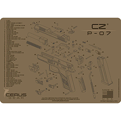 Cerus Gear Cleaning Mat for CZ P-07 Pistols – Coyote