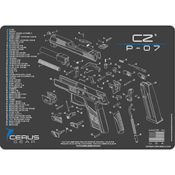 Cerus Gear Cleaning Mat for CZ P-07 Pistols – Gray