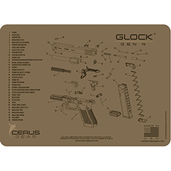 Cerus Gear Glock 4 Schematic Handgun Mat – Coyote