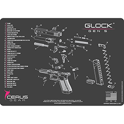 Cerus Gear Glock 5 Schematic Handgun Mat – Pink