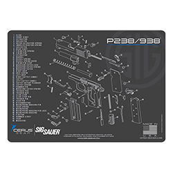 Podložka pro čištění zbraní LICENSED SIG 238/983 SCHEMATIC CHAR GRAY