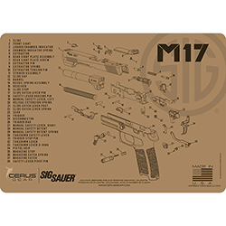 Podložka pro čištění zbraní LICENSED SIG M17 SCHEMATIC COYOTE