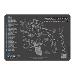 Podložka pro čištění zbraní SPRINGFIELD HELLCAT PRO SCHEMATIC: CHAR GRAY