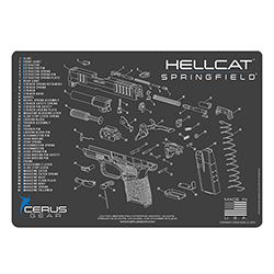 Podložka pro čištění zbraní SPRINGFIELD HELLCAT SCHEMATIC: CHAR GRAY